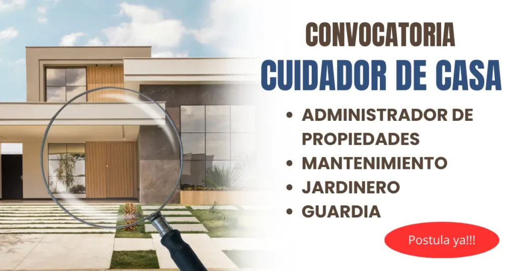 OFERTA LABORAL : CUIDADO DE CASA